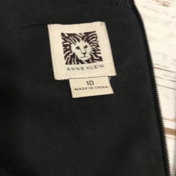 Anne Klein Black Sleeveless Dress size 10 fit and flare - Picture 4 of 11